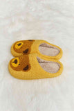 Melody Teddy Bear Print Plush Slide Slippers