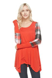 Draped in Style Plaid Top