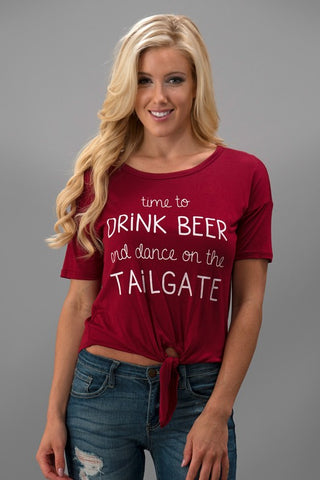 Time To Drink Beer and Dance On The Tailgate Graphic Tee
