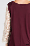 It Suits You Lace Sleeve Knit Tunic