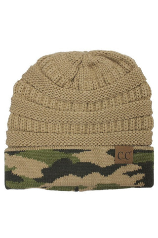 CC Camouflage Cuff Knit Beanie
