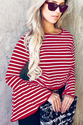 Perfect Intentions Striped Red Top
