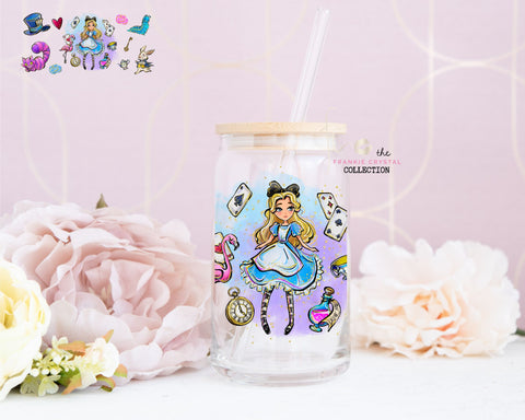 Alice In Wonderland Glass Can Libbey Cup