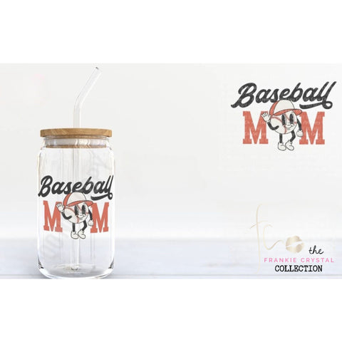 Baseball Mom Glass Can Libbey Cup