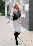 Love At First Midi Dress In Grey