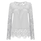 There She Is Lace Chiffon Top
