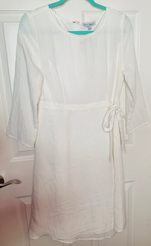Simple White Linen Dress