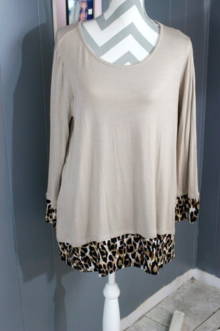 Just A Touch Leopard Print Tunic