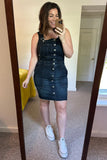 Agnes Denim Overall Dress