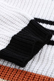 Fall Festival Black Striped Pattern Knit Sweater