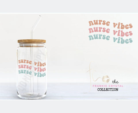 Nurse Vibes Glass Can Libbey Cup