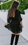 Our Expressions Ruffle Tiered Dress