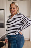 Self Improvement V-Neck Striped Sweater