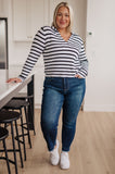 Self Improvement V-Neck Striped Sweater