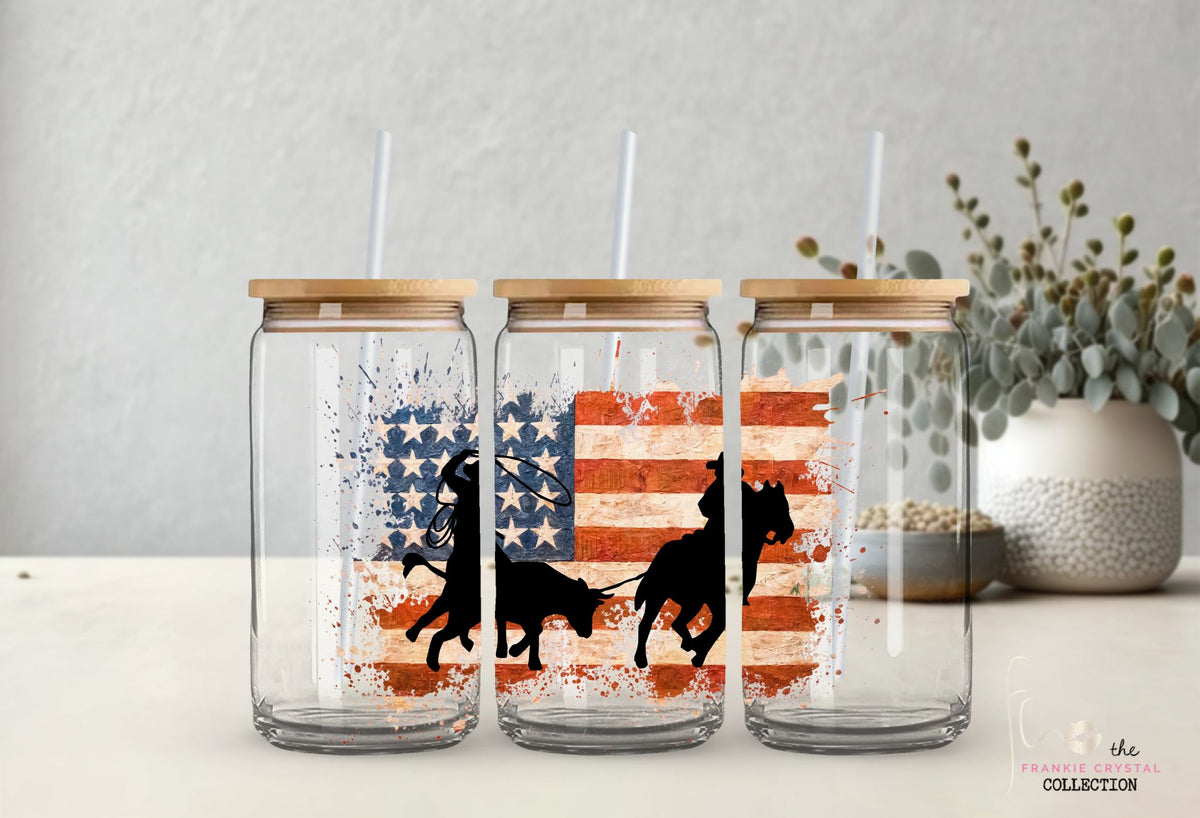 Team Roping Glass Can Libbey Cup – The Frankie Crystal Collection