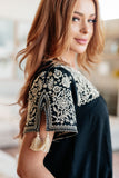 Try Again Embroidered Top