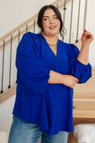What Do You Say Balloon Sleeve Blouse