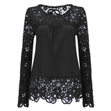 There She Is Lace Chiffon Top